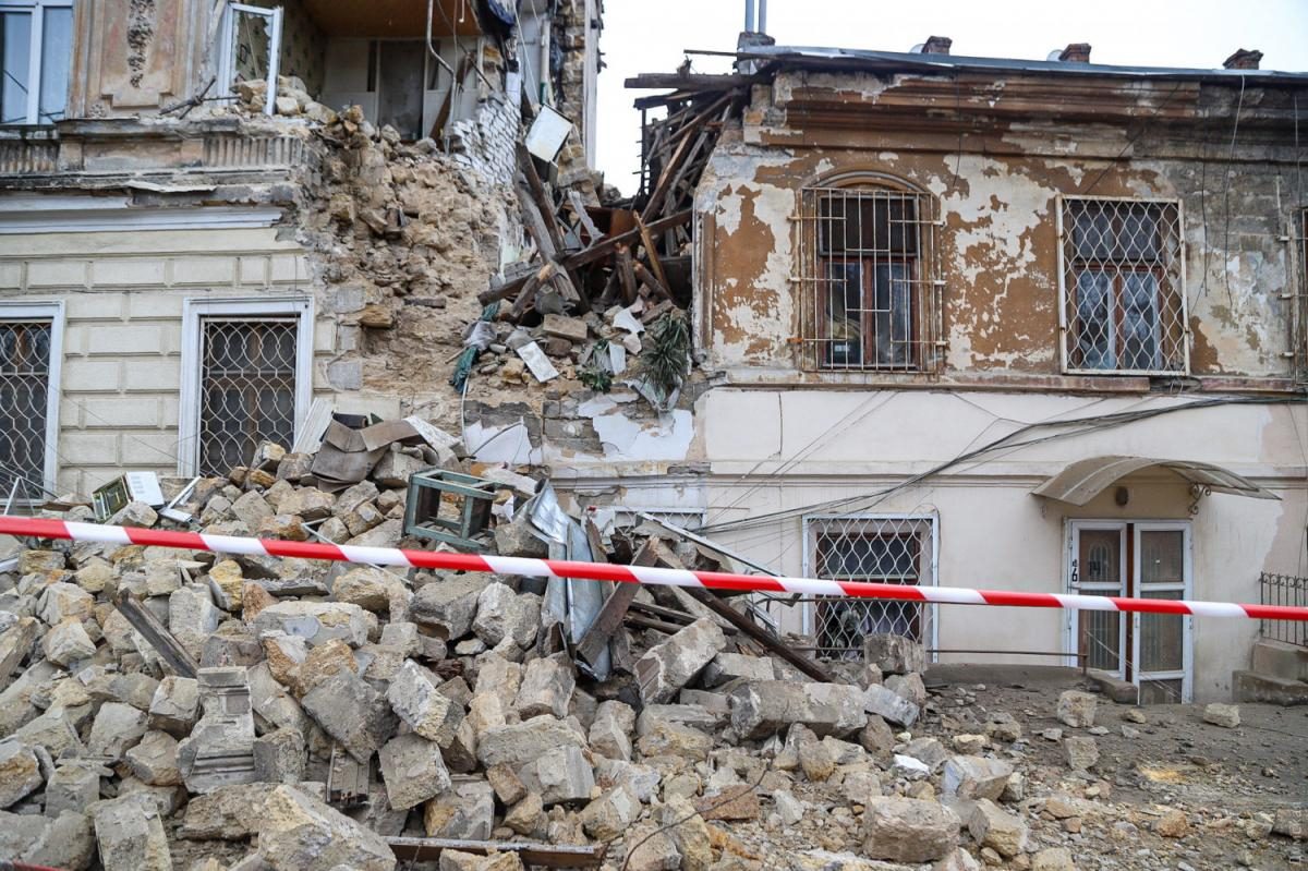 В Одессе обрушился жилой дом. Фото: Думская